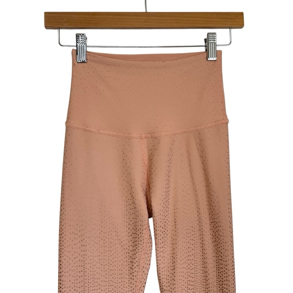 Beyond Yoga Womens Drip Dot High Waisted Leggings Sz XS Coral Gold Atheisure - Picture 5 of 9